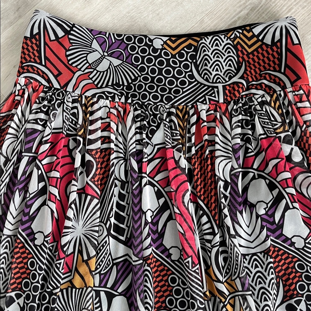 FARM Rio x Anthropologie Tropical Abstract Maxi Skirt Beach Vacation Womens Med - Picture 4 of 13